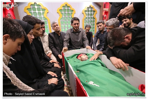 وداع با پیکر شهید مدافع حرم محمدابراهیم رشید در معراج شهدا تهران