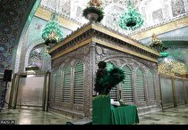 مضجع منور امام علی بن موسی الرضا(ع) غبارروبی شد