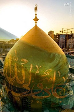 تصویری زیبا از گنبد حرم علوی