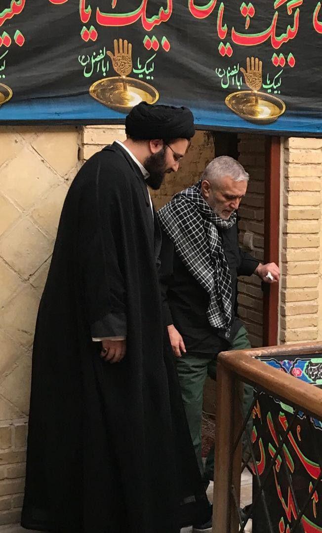 دیدار حاج منصور ارضی و نوه امام در نجف