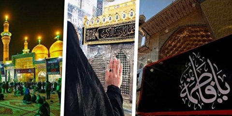 عزاداری فاطمیه در عتبات+عکس و فیلم