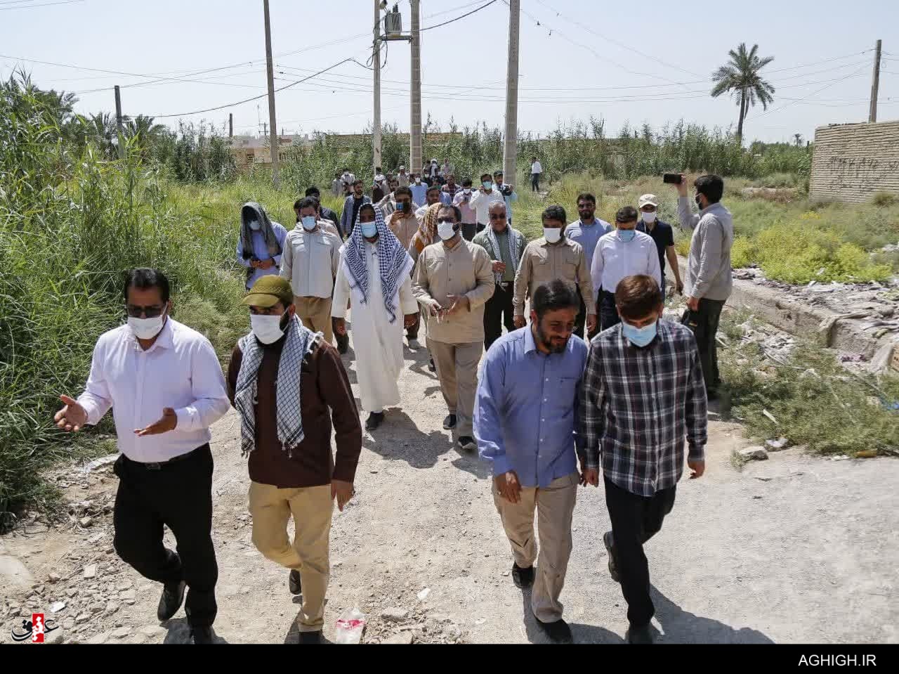بازدید جمعی از ستایشگران مذهبی کشور از روستاهای محروم خوزستان+عکس و فیلم