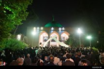 مراسم وداع با پیکر آیت الله فاطمی نیا در مسجد دانشگاه امام صادق(ع)