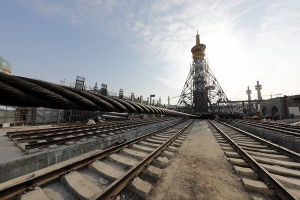 گلدسته ۴۰ساله حرم امام رضا(ع) جابجا شد+فیلم