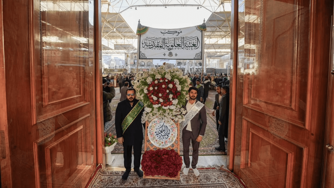 جشن میلاد امام علی (ع) با یک میلیون شاخه گل طبیعی در نجف