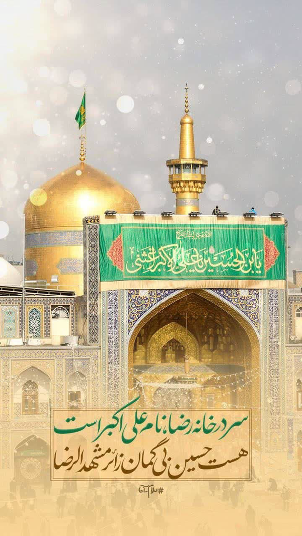 سردر خانه رضا(ع) نام علی‌اکبر(ع) است+عکس و فیلم