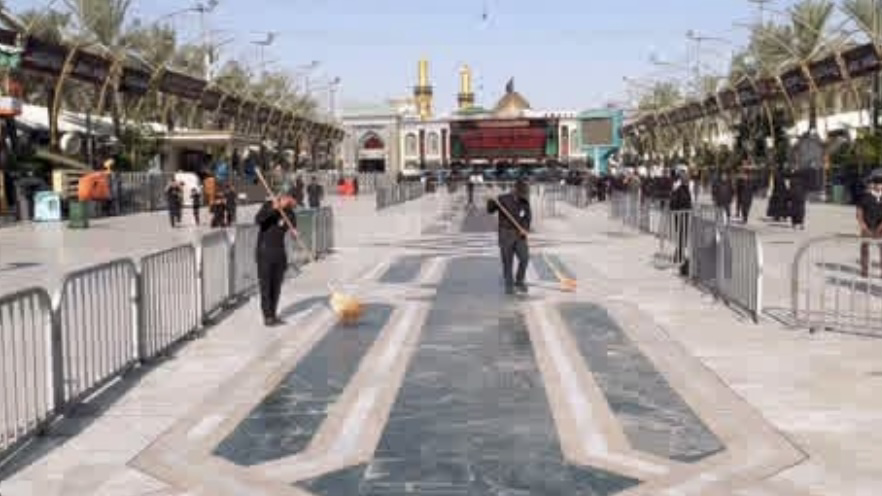 حرمهای کربلا شستوشو شد +فیلم حرمهای کربلا شستوشو شد +فیلم