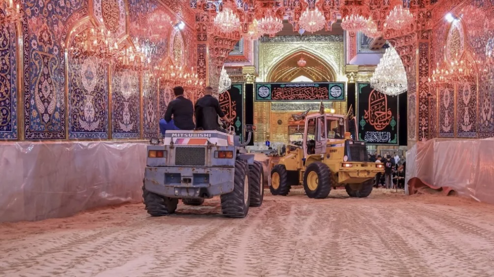 آماده‌سازی کربلا برای حضور بزرگ‌ترین دسته عزاداری عاشورا +عکس و فیلم