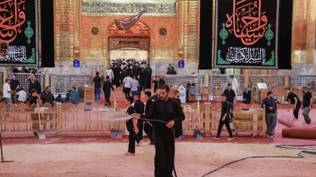 آماده‌سازی کربلا برای حضور بزرگ‌ترین دسته عزاداری عاشورا +عکس و فیلم