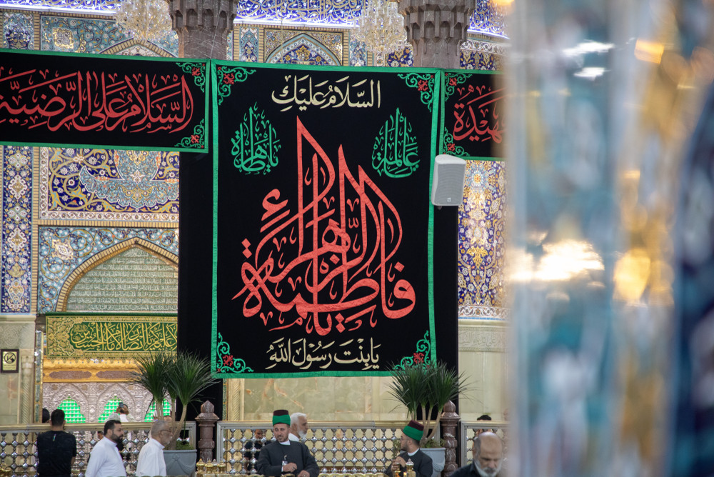 حرم امام حسین‌(ع) در سوگ فاطمیه+عکس