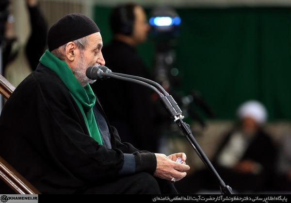 روضه خوانی مرحوم حاج سیدمحمد موسوی سجاسی در حضور رهبر انقلاب