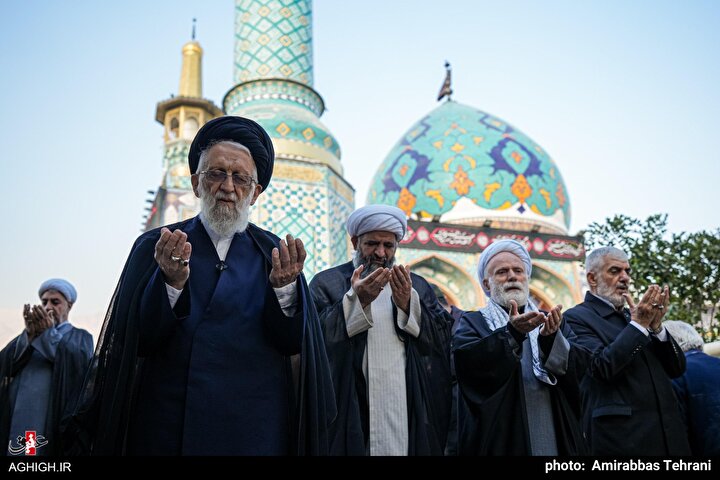 اقامه نماز باران در آستان امام زاده صالح(ع)