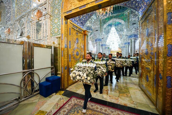 آذین بندی حرم امام علی و امام حسین(ع) در سالروز ولادت حضرت زینب(س)+تصاویر