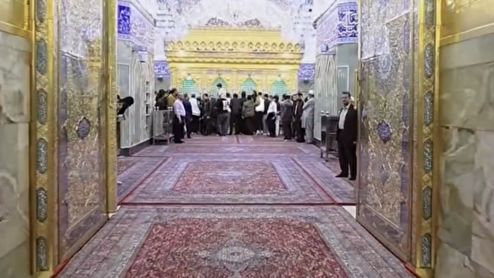 تعویض فرش‌های حرم حضرت عباس (ع)+فیلم