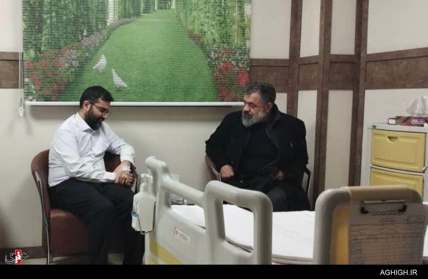 عیادت حاج محمود کریمی از سقاب اصفهانی و فرزند یازده ساله اش