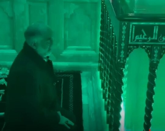 حضور کربلایی نریمان پناهی در حرم سیده خوله در لبنان