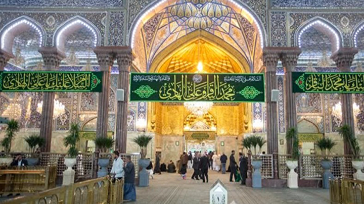 چراغانی و تزئین حرم کربلا همزمان با میلاد امام باقر(ع)