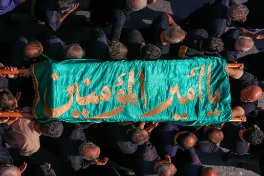 وداع با حاج مهدی آصفی از حسینیه انصارالحسین(ع) تهران