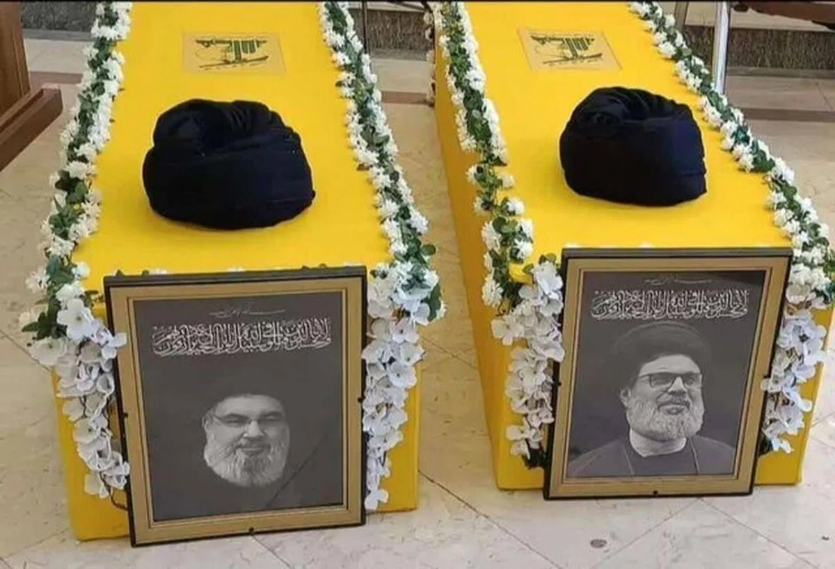 نوشتۀ روی کفن سید حسن نصرالله