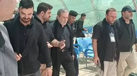 حضور سیدعباس عراقچی وزیر امور خارجه در مسیر مشایه