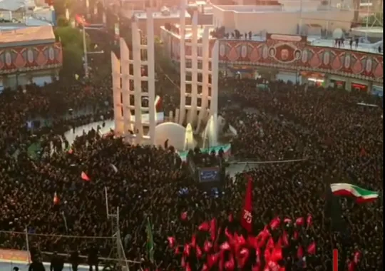 اهتزاز پرچم خونخواهی قائد امت در یوم العباس زنجان