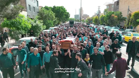 مراسم تشییع و ترحیم همسر حجت‌الاسلام بندانی نیشابوری
