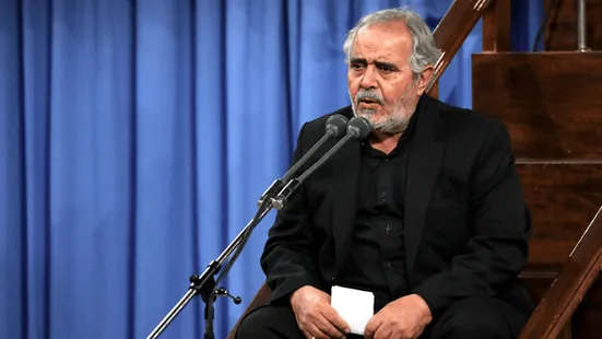 روضه‌خوانی حاج علی انسانی در محضر آیت‌الله جوادی آملی+فیلم