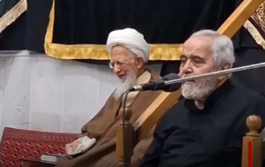 مداحی حاج علی انسانی در محضر آیت الله جوادی آملی