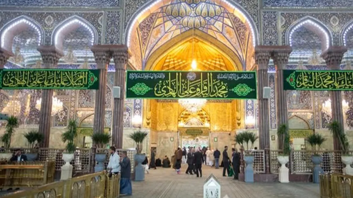 چراغانی و تزئین حرم کربلا همزمان با میلاد امام باقر(ع)