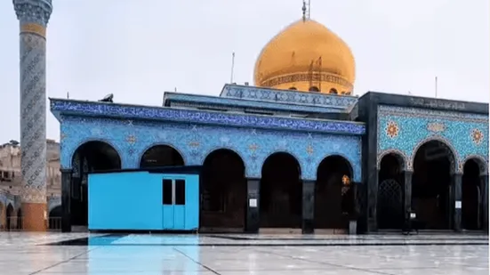 بارندگی شدید، درهای حرم حضرت زینب(س) را زودتر بست