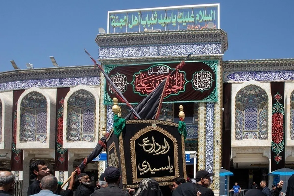 تشییع نمادین پیکر امام سجاد (ع) در کربلا + عکس