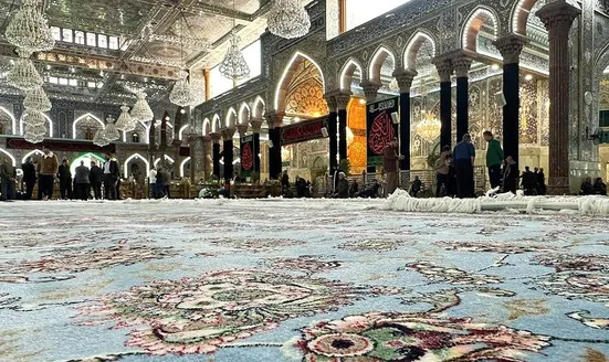فرش‌های قدیمی به حرم امام حسین (ع) برگشتند+ فیلم