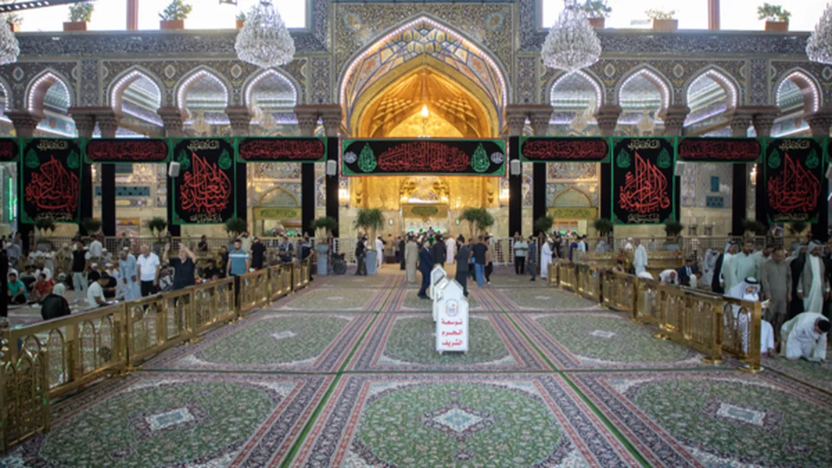 حرم امام حسین‌(ع) در سوگ فاطمیه+عکس
